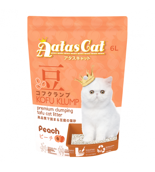 (BUNDLE) Aatas Cat Kofu Klump Tofu Cat Litter Peach (..