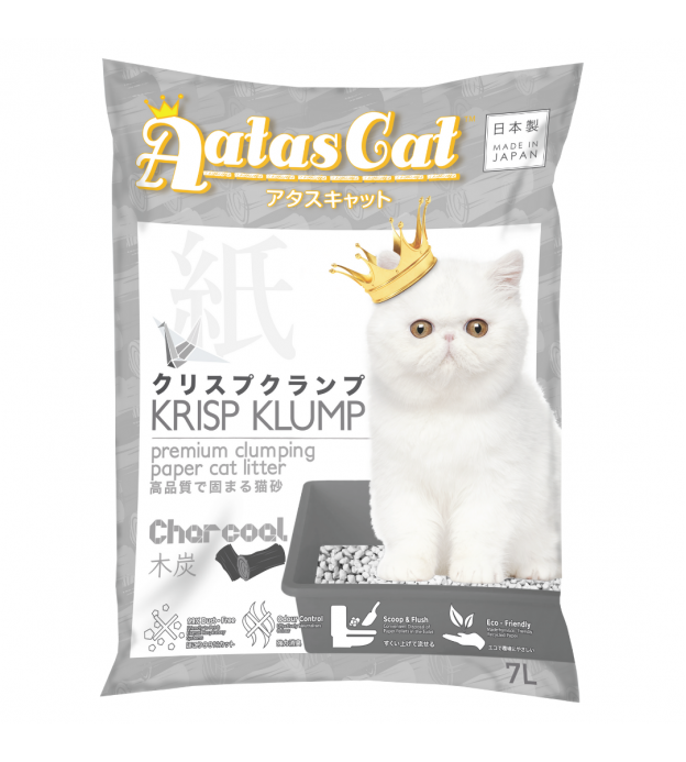 (BUNDLE) Aatas Cat Krisp Klump Paper Cat Litter Charc..