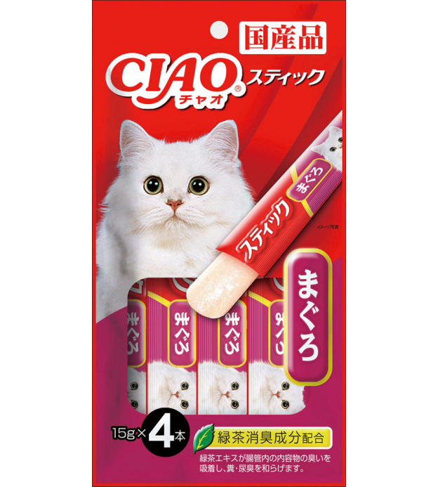 CIAO Stick Tuna(Maguro) In Jelly Cat Treats 15g (4pc/..