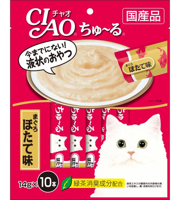 CIAO Chu-ru White Meat Tuna Scallop Flavour Cat Treat..