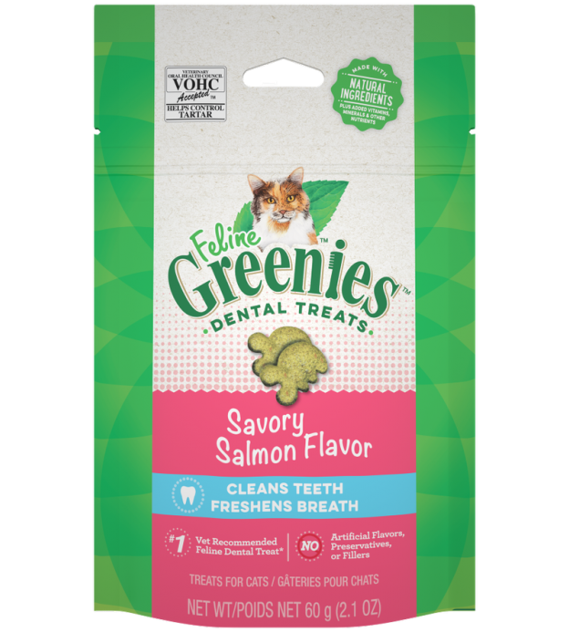 Greenies Savory Salmon Flavor Dental Cat Treats