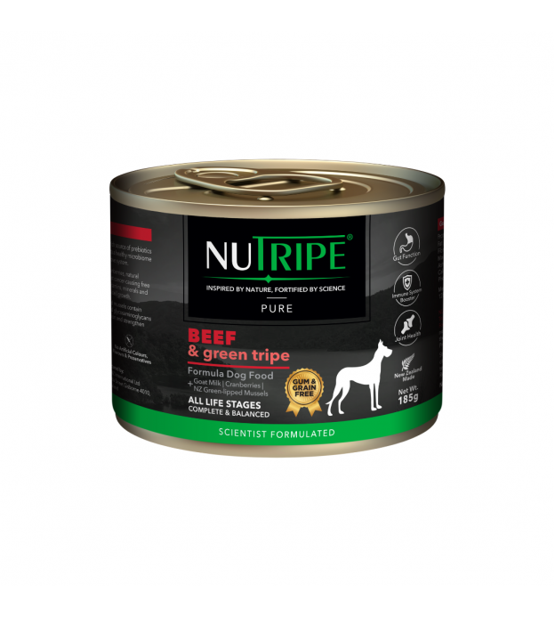 Nutripe Pure Beef & Green Tripe Gum & Grain Free Cann..