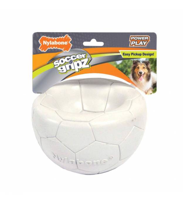 Nylabone Power Play Gripz Dog Soccer Ball Toy (Medium)
