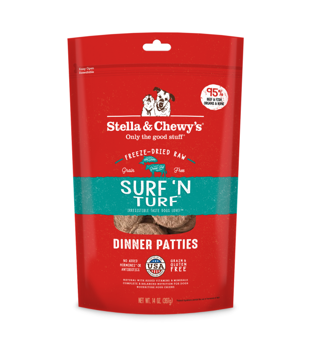 (3 for $144) Stella & Chewy`s Surf `N Turf Dinner Pat..